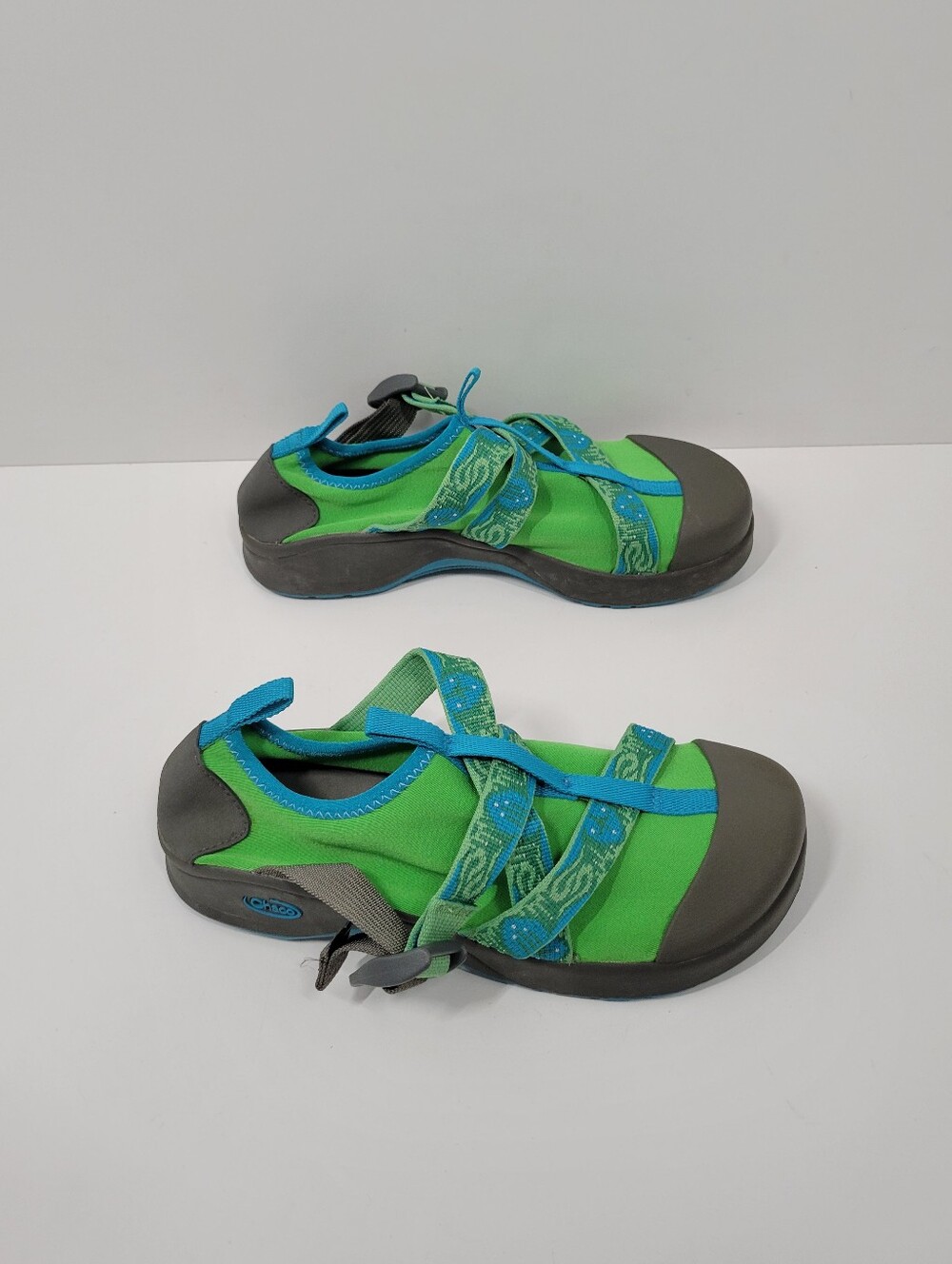 Chaco Vitim EcoTread Green Blue Sandal Water Shoes Youth Kids Junior Size 6